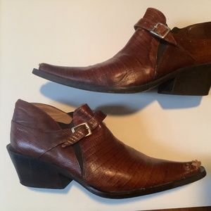 Women Italian boots brown leather
